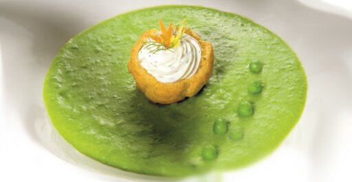 Ricetta crema di piselli e gorgonzola